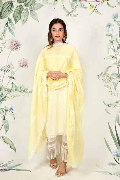 Rosebud Kurta Yellow and Bell Bottoms
