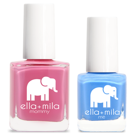 Mommy & Me set: Rosy Cheeks and My Pool Party nail polish bottles – ella+mila