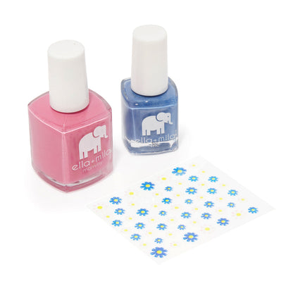 Mommy & Me Rosy Cheeks and My Pool Party bottles with nail art stickers