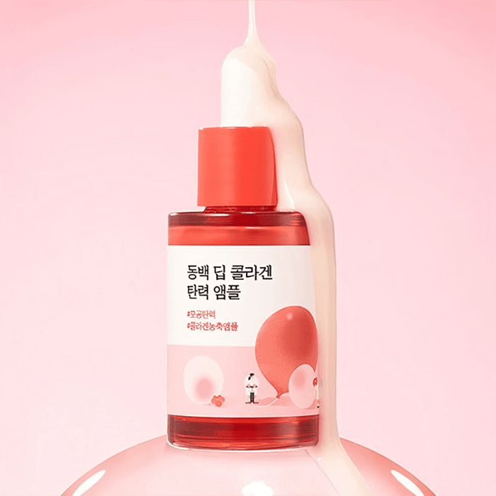 Round Lab Camellia Deep Collagen Firming Ampoule 30ml أمبولات راوند لاب كاميليا ديب كولاجين لشد البشرة - Princess Cosmetics Qatar