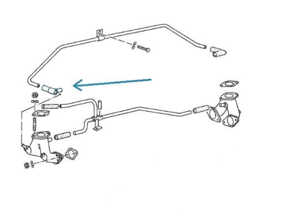 Rubber Boot for Brake Booster Line at Intake 80-83 AC Vanagon