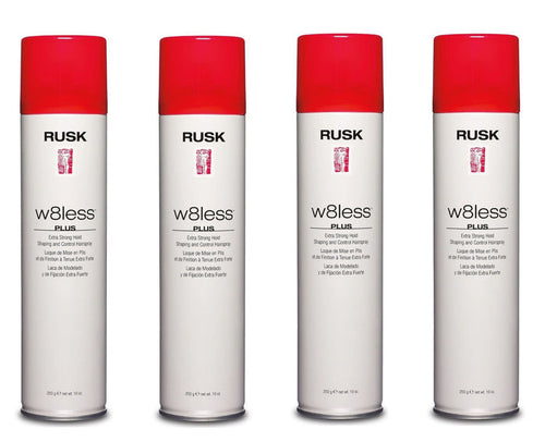 Rusk W8Less Plus Extra Strong Hold Shaping & Control Hairspray 10oz (Pack of 4)