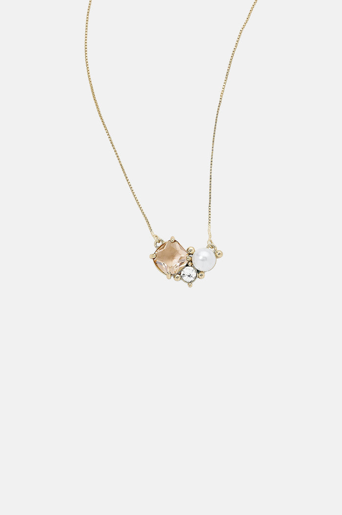Olive and Piper Sadie Ox Gold Blush Pendant Necklace.