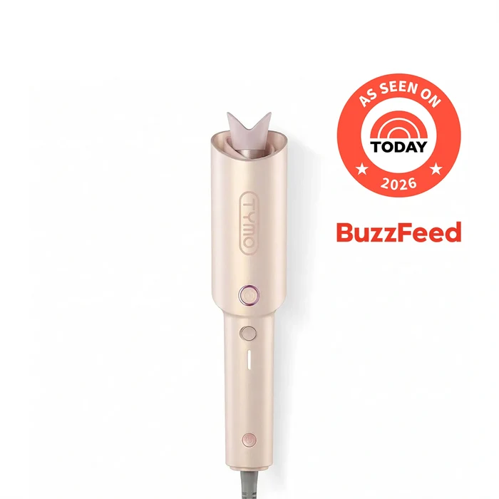 TYMO CURLPRO hair curler auto — sleek pink automatic styling wand