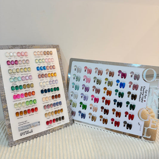 Set OTKA1  - 36 Colors CRYSTAL DIAMOND Cat Eye (01-36) + FREE 2 Magnets