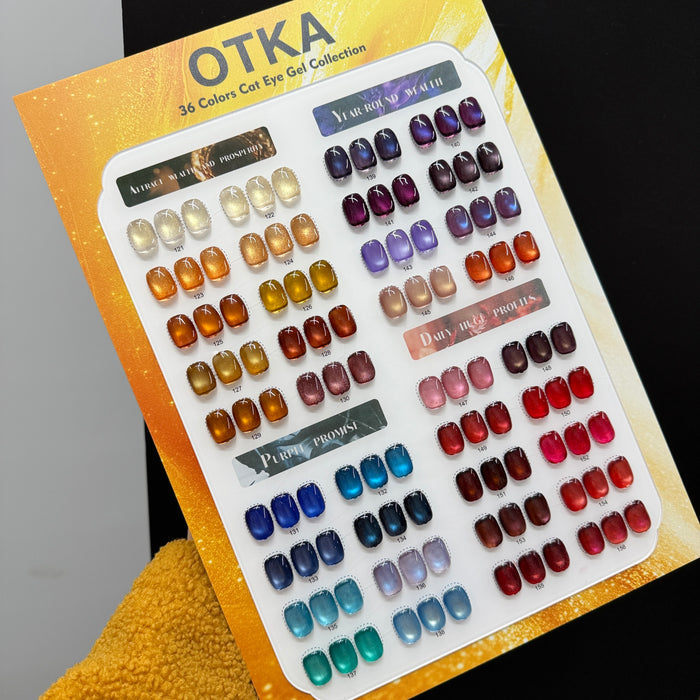 Set OTKA4 - 36 Colors Mix Cat Eye -(No.121 - No.156)