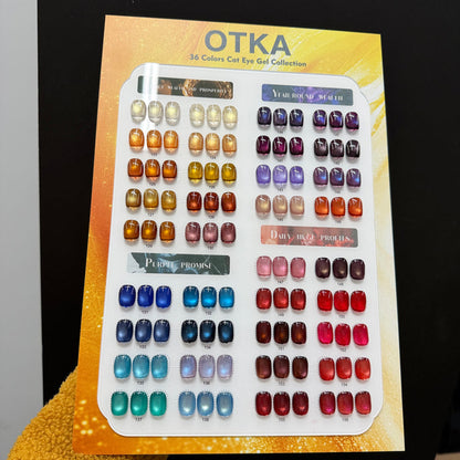 Set OTKA4 - 36 Colors Mix Cat Eye -(No.121 - No.156)