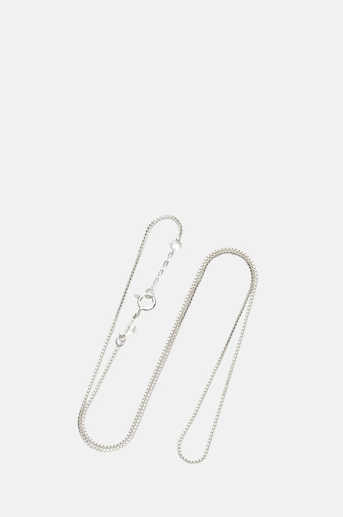 Anni Lu Silver Box Chain Necklace 42cm.