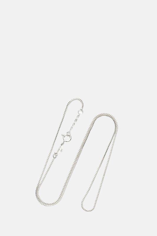 Anni Lu Silver Box Chain Necklace 42cm.