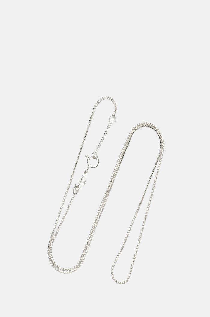 Anni Lu Silver Box Chain Necklace 7cm.