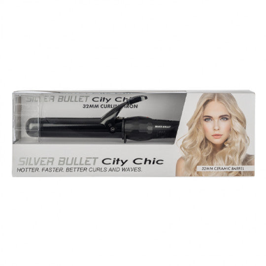 Silver Bullet City Chic Ceramic Curling Iron 32mm