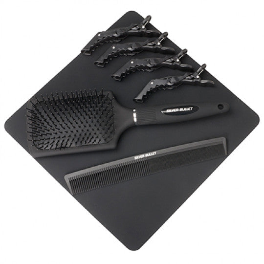 Silver Bullet Keratin 230 Titanium Straightener Silver Wide Plates 38mm