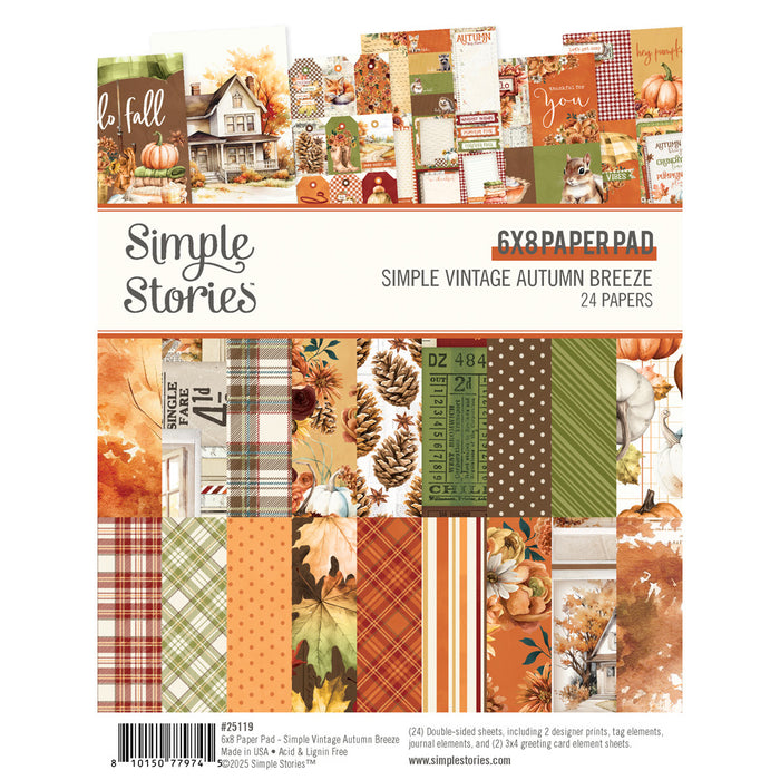 6X8 Paper Pad. 24 Sheets, including 2 designer prints, tag & journal elements, (2) 3x4 greeting card element. At Embellish Away in Bowmanville Ontario Canada.