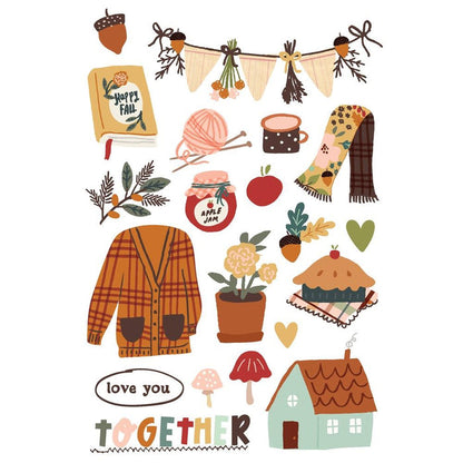Simple Stories -Sticker Book 12/Sheets - Cider & Donuts. The stickers can be used to creatively embellish any project of your choice. Be it for scrapbooks, photo albums, or planners, the eye-catching pieces are guaranteed to add style on any artwork! Available at Embellish Away located in Bowmanville Ontario Canada.