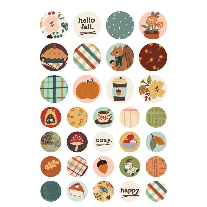 Simple Stories -Sticker Book 12/Sheets - Cider & Donuts. The stickers can be used to creatively embellish any project of your choice. Be it for scrapbooks, photo albums, or planners, the eye-catching pieces are guaranteed to add style on any artwork! Available at Embellish Away located in Bowmanville Ontario Canada.