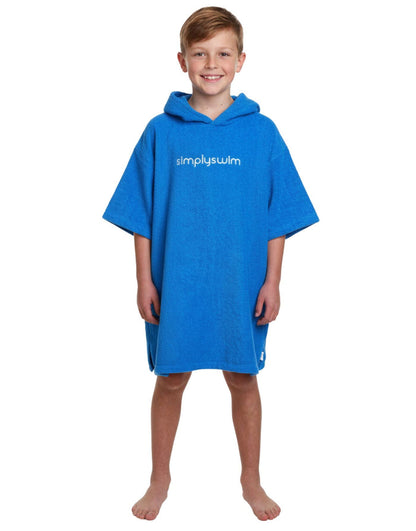Royal blue Simply Swim infant hooded towel poncho