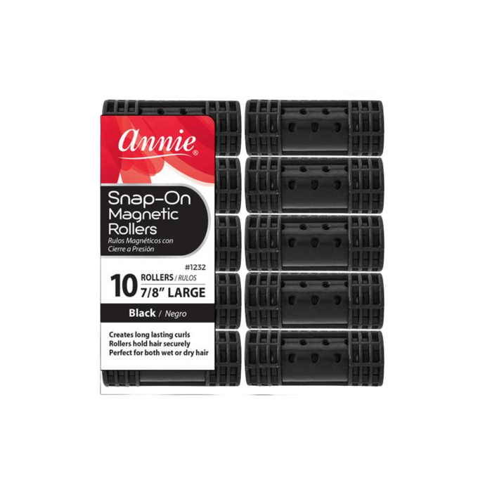 Snap-On Magnetic Rollers: Black