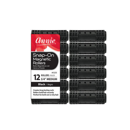 Snap-On Magnetic Rollers: Black