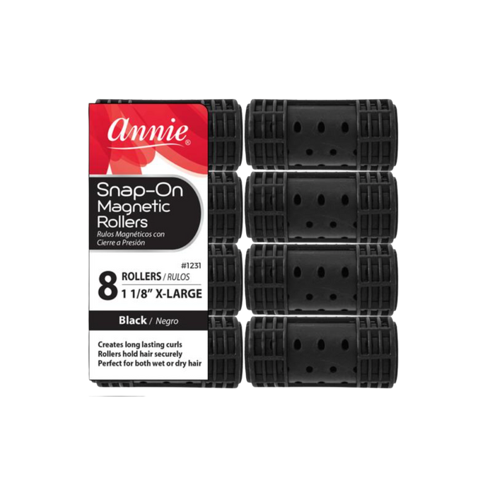 Snap-On Magnetic Rollers: Black