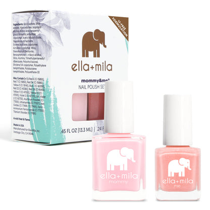 Mommy & Me So in Love and Cotton Candy nail polish set with its gift box