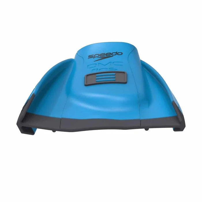 Blue Speedo DMC Elite Max Fin, a sleek swimming fin designed for performance and comfort in the water.