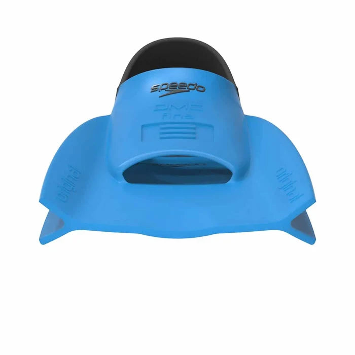 Blue Speedo DMC Original Fins for swimming, featuring a sleek design with adjustable straps and durable construction.