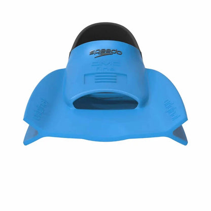 Blue Speedo DMC Original Fins for swimming, featuring a sleek design with adjustable straps and durable construction.