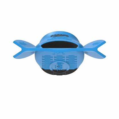 Blue Speedo DMC Original Fins for swimming, showing lightweight fins with textured foot pockets and streamlined blade design.