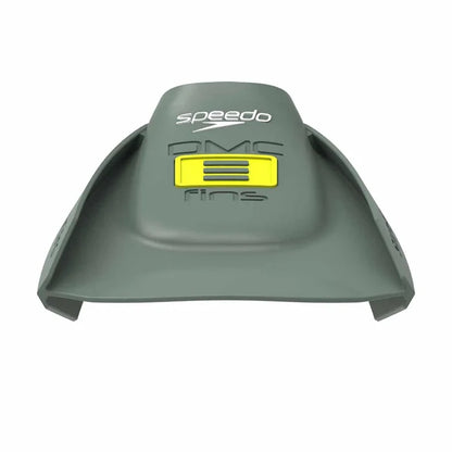 Speedo DMC Super Fins in green, durable swimming fins with open-heel design for enhanced propulsion and comfort in the water.