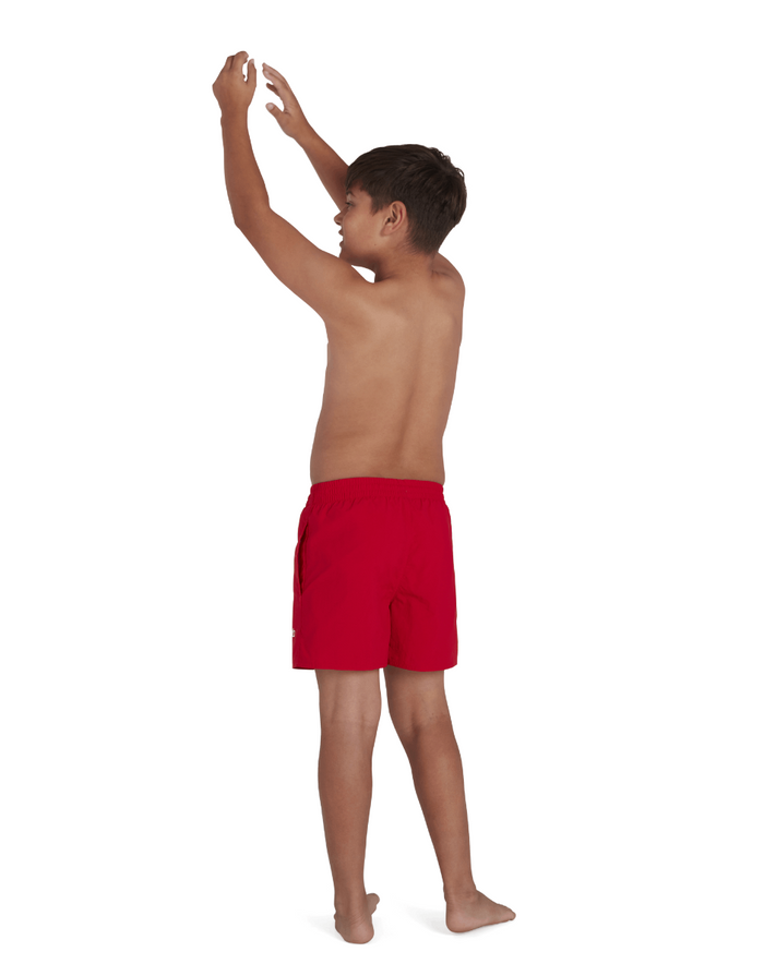 Red Speedo Boys Essential 13’’ watershorts with white trim