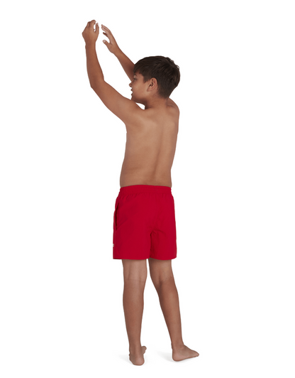 Red Speedo Boys Essential 13’’ watershorts with white trim