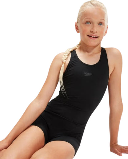Speedo Girls Essential Endurance Plus Legsuit - Black