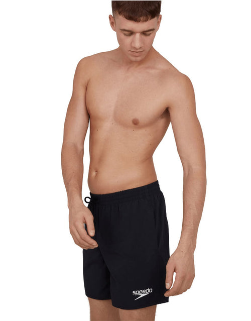 Black Speedo Essentials 16’’ watershorts with white logo, elasticated waist
