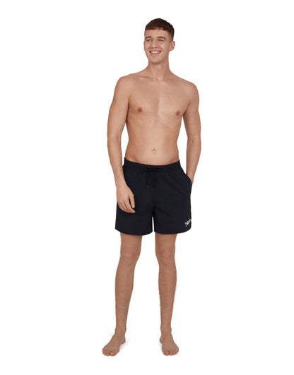 Speedo black mens 16 watershorts with white logo elasticated waist