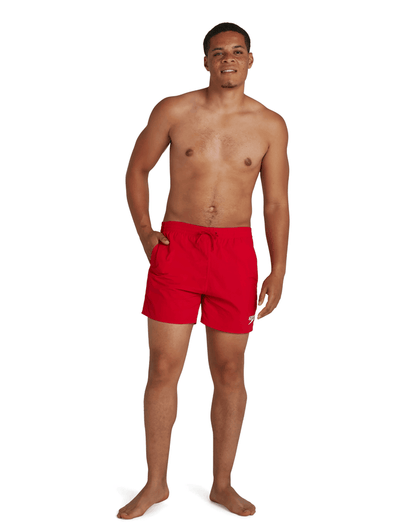 Speedo red men’s 16’’ watershorts with white logo and elasticated waist