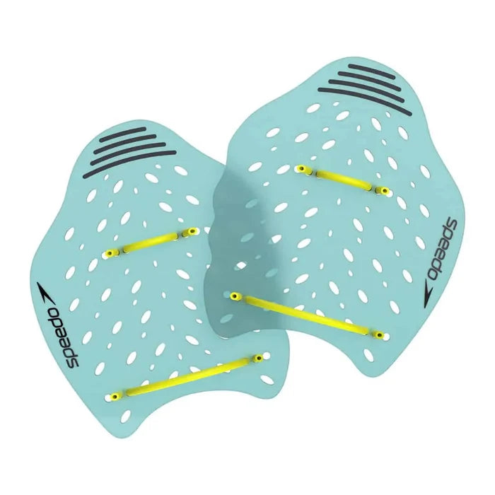 Speedo Power Plus Paddle in Arctic Glass color, lightweight swimming paddle for enhanced stroke training and water resistance.