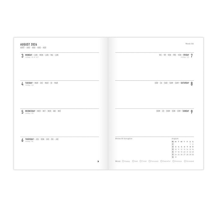 Letts A5 Planners Timeless Layout
