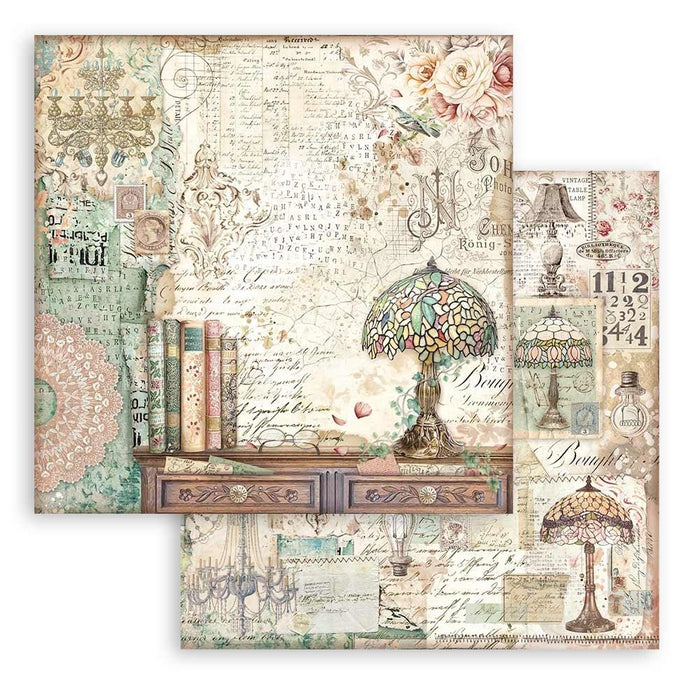 Stamperia - Double-Sided Paper Pad 8"X8" - 10/Pkg - Brocante Antiques. The perfect start to your scrapbooks, cards and more! Available at Embellish Away located in Bowmanville Ontario Canada.
