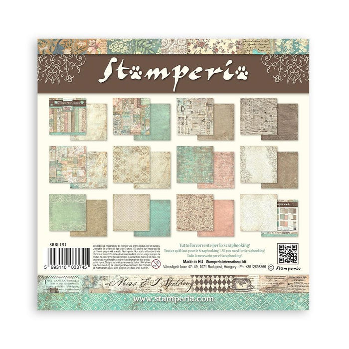 Stamperia - Maxi Backgrounds Double-Sided Paper Pad 12"X12" - 10/Pkg - Brocante Antiques. The perfect addition to your cards, scrapbooks and other paper crafts! This package contains 10 12x12 inch sheets of double-sided paper. Acid free. Available at Embellish Away located in Bowmanville Ontario Canada.