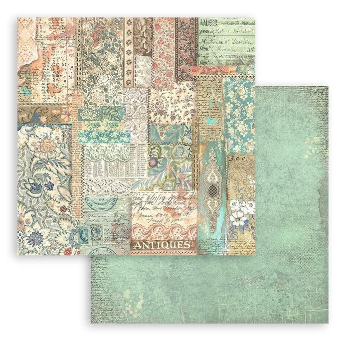 Stamperia - Maxi Backgrounds Double-Sided Paper Pad 12"X12" - 10/Pkg - Brocante Antiques. The perfect addition to your cards, scrapbooks and other paper crafts! This package contains 10 12x12 inch sheets of double-sided paper. Acid free. Available at Embellish Away located in Bowmanville Ontario Canada.