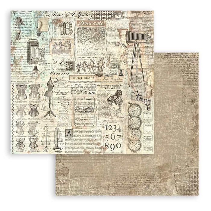 Stamperia - Maxi Backgrounds Double-Sided Paper Pad 12"X12" - 10/Pkg - Brocante Antiques. The perfect addition to your cards, scrapbooks and other paper crafts! This package contains 10 12x12 inch sheets of double-sided paper. Acid free. Available at Embellish Away located in Bowmanville Ontario Canada.