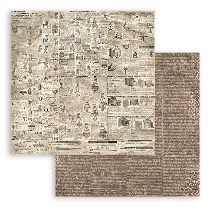 Stamperia - Maxi Backgrounds Double-Sided Paper Pad 12"X12" - 10/Pkg - Brocante Antiques. The perfect addition to your cards, scrapbooks and other paper crafts! This package contains 10 12x12 inch sheets of double-sided paper. Acid free. Available at Embellish Away located in Bowmanville Ontario Canada.