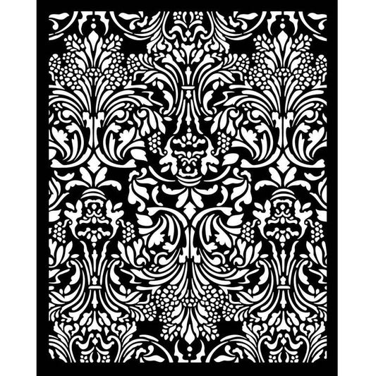 Stamperia - Stencil 7.87"X9.84" - Sir Vagabond In Fantasy World - Damasque. Stencils can add fun accents or elegant designs to your craft projects! They can be used with inks, mists, paints and other similar applications. Available at Embellish Away located in Bowmanville Ontario Canada.
