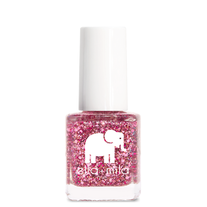 Starbright rose gold glitter nail polish bottle – ella+mila