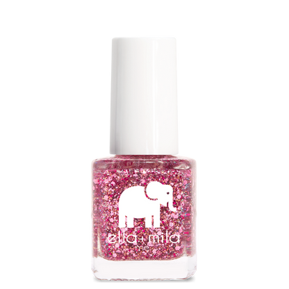 Starbright rose gold glitter nail polish bottle – ella+mila