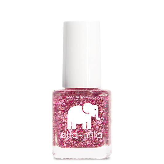 Starbright rose gold glitter nail polish bottle – ella+mila