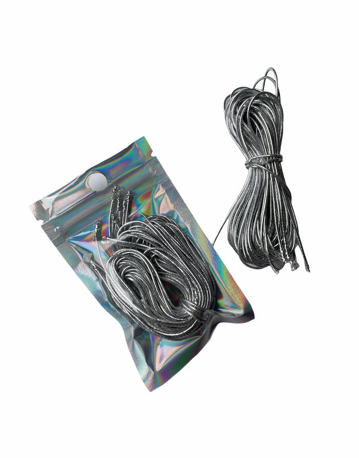 STRETCHY METALLIC CORD String Rope Yarn Braiding Hair Accessories Gold or Sliver
