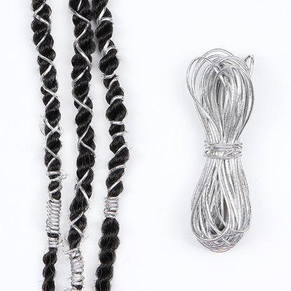 STRETCHY METALLIC CORD String Rope Yarn Braiding Hair Accessories Gold or Sliver