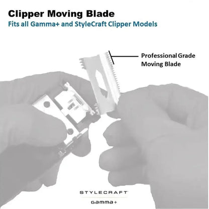 Stylecraft Moving Stainless Steel Slim Deep Tooth Clipper Blade - BUYBARBER.COM