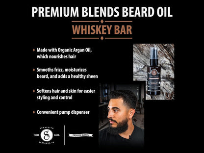 Suavecito Whiskey Bar Beard Oil Premium Blend, 1 oz.